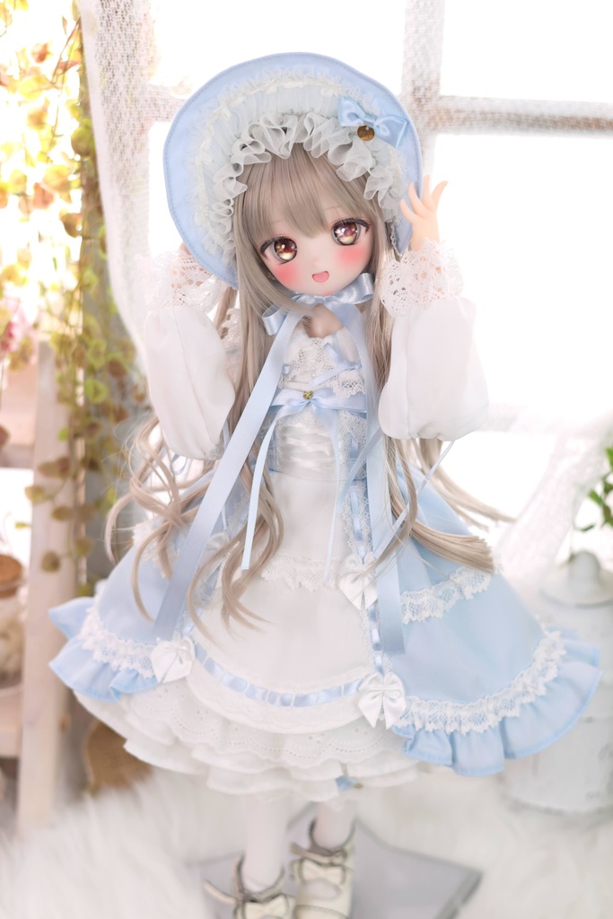【Made-to-order 受注品】MDD / KUMAKO【ボンネット単品(水色)】【Bonnet only(Light blue)】
