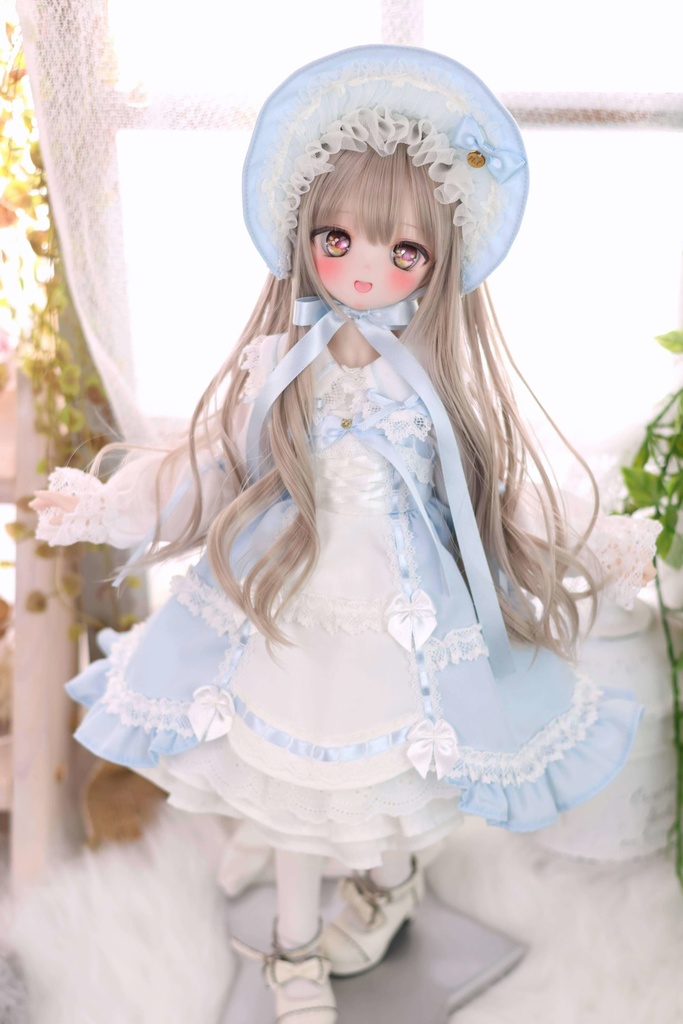 【Made-to-order 受注品】MDD / KUMAKO【ボンネット単品(水色)】【Bonnet only(Light blue)】