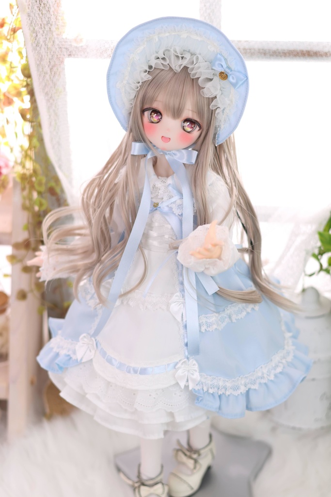 【Made-to-order 受注品】MDD / KUMAKO【ボンネット単品（水色）】【Bonnet only(Light blue)】