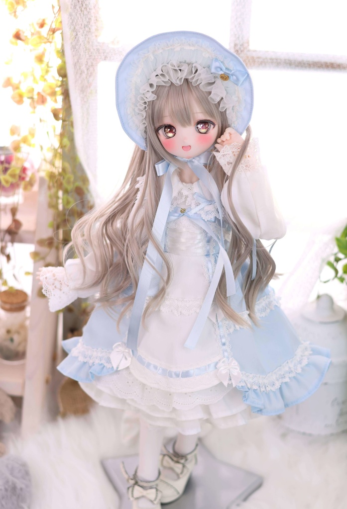 【Made-to-order 受注品】MDD / KUMAKO【ボンネット単品(水色)】【Bonnet only(Light blue)】