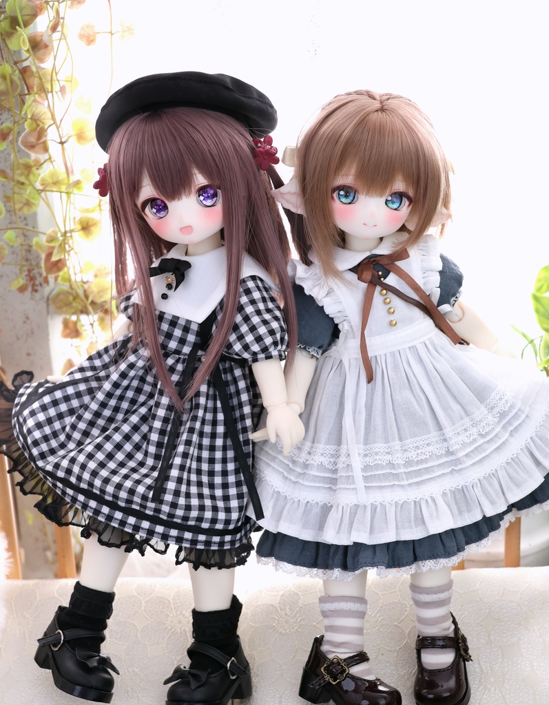 1/6 TinyFox / BabyKUMAKO【ギンガムチェックワンピセット】【Gingham Check Dress Set】