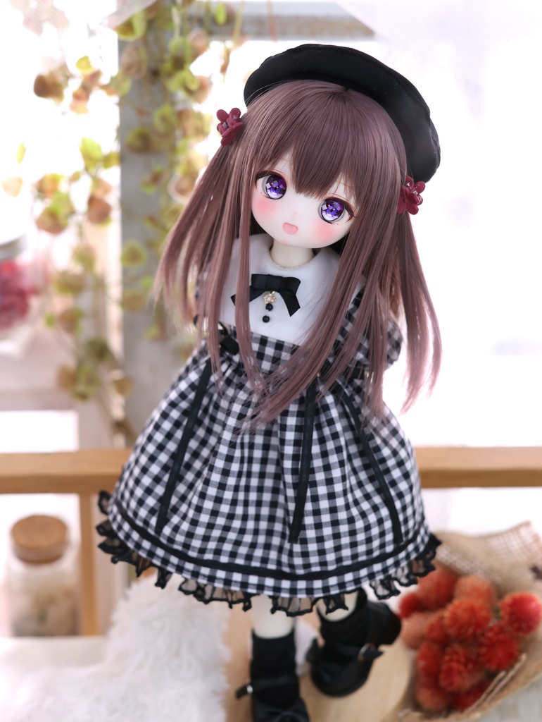 1/6 TinyFox / BabyKUMAKO【ギンガムチェックワンピセット】【Gingham Check Dress Set】