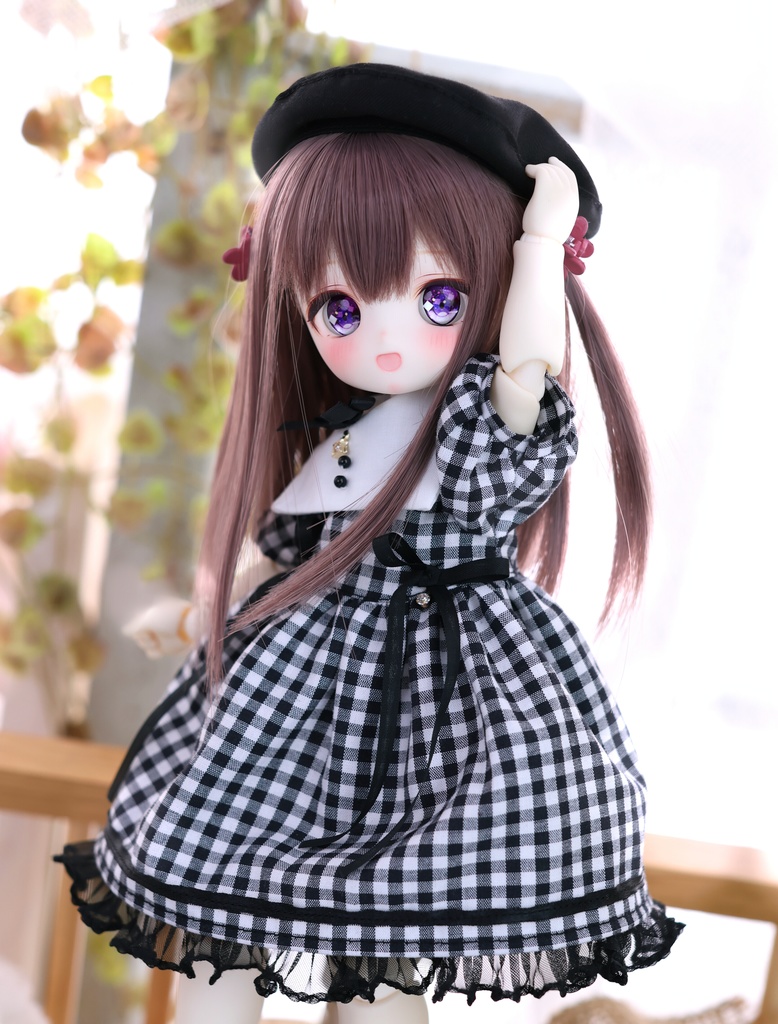 1/6 TinyFox / BabyKUMAKO【ギンガムチェックワンピセット】【Gingham Check Dress Set】