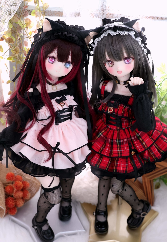 MDD / KUMAKO【オフショルワンピ・ロックルージュ】【Off-shoulder dress(Red)】