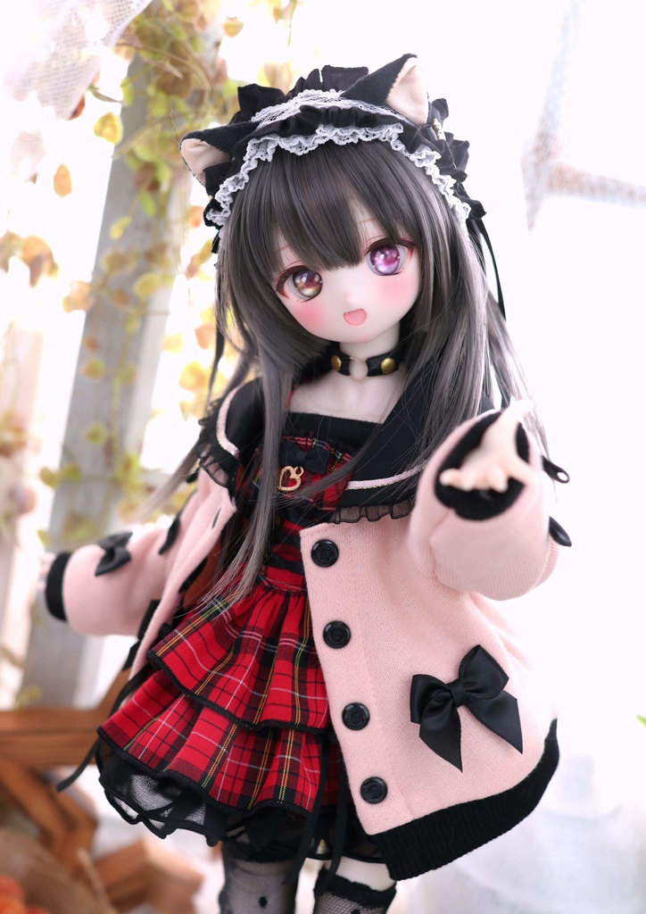 MDD / KUMAKO【オフショルワンピ・ロックルージュ】【Off-shoulder dress(Red)】