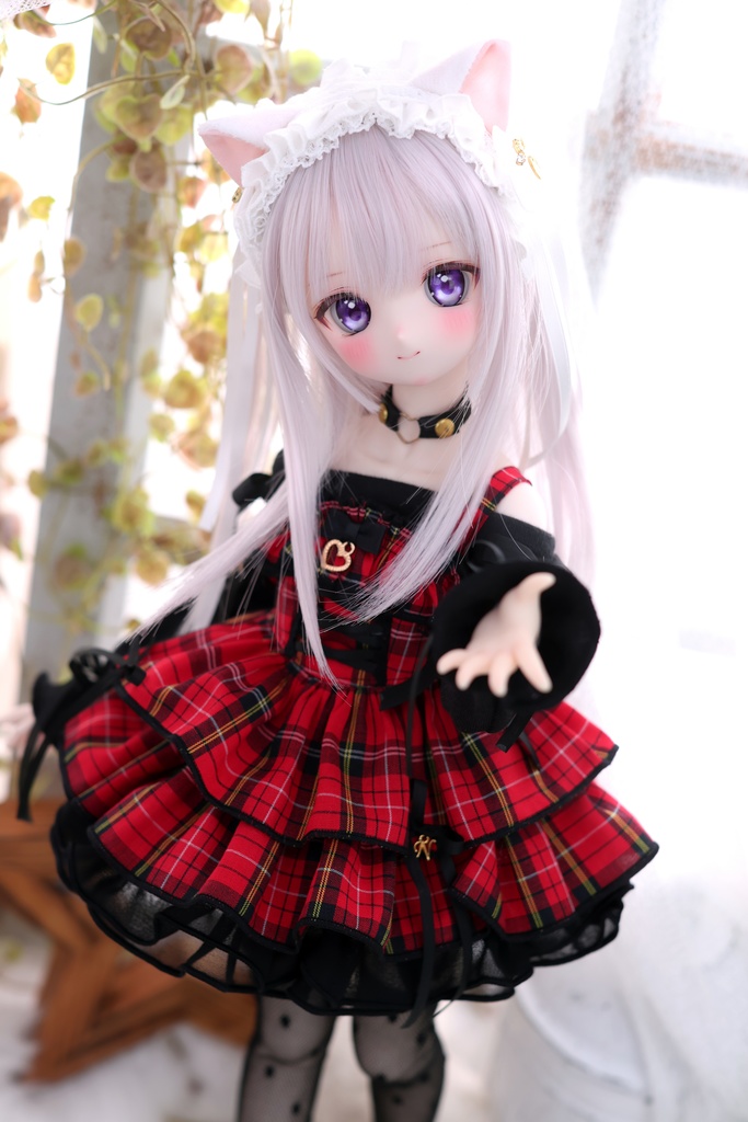 MDD / KUMAKO【オフショルワンピ・ロックルージュ】【Off-shoulder dress(Red)】