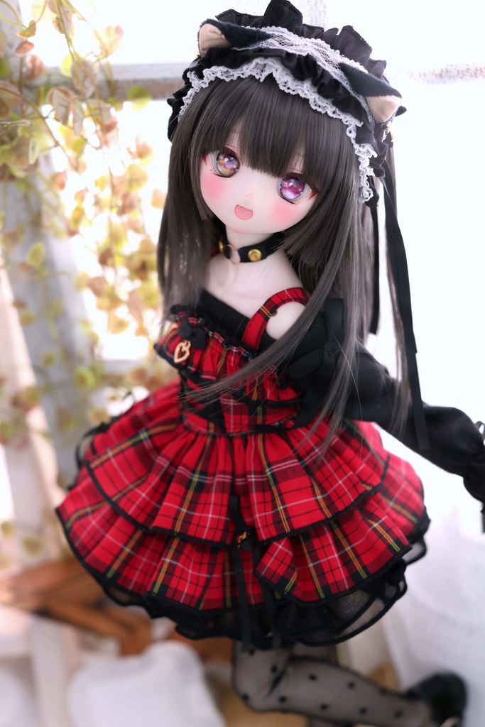 MDD / KUMAKO【オフショルワンピ・ロックルージュ】【Off-shoulder dress(Red)】