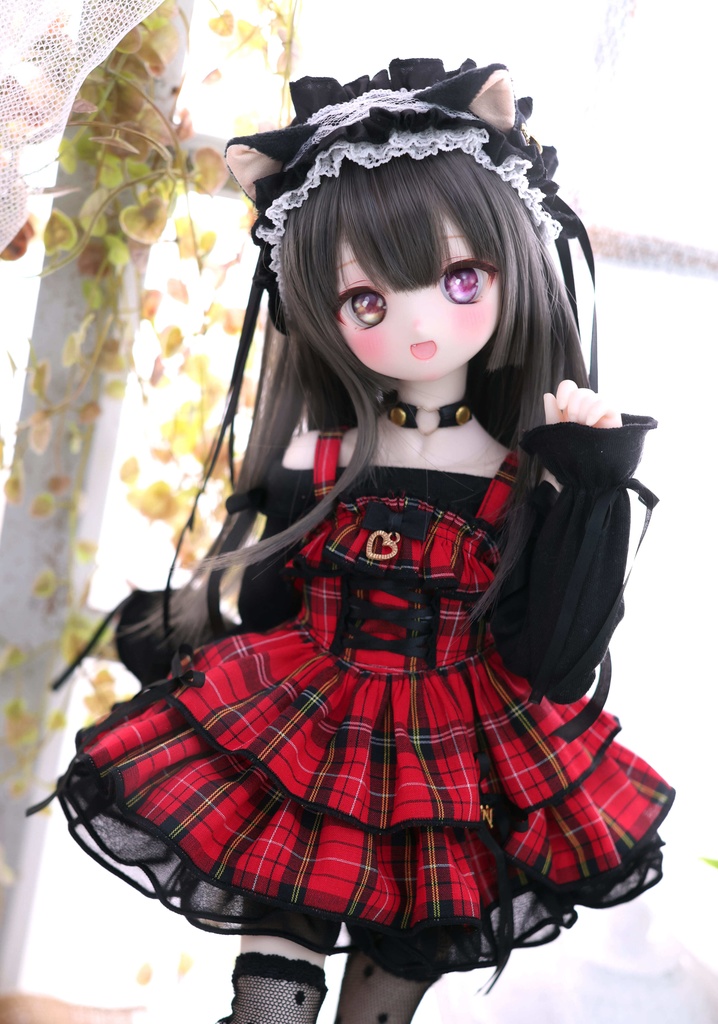 MDD / KUMAKO【オフショルワンピ・ロックルージュ】【Off-shoulder dress(Red)】