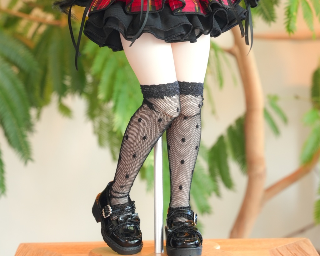 MDD / KUMAKO【ドットチュール・ニーハイソックス】【Dot Tulle Knee-High Socks】