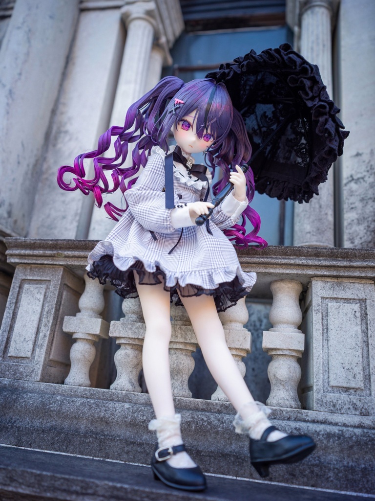 『受注 Pre-order』MDD / DDP / KUMAKO / SDM / Imomodoll【地雷ちゃん(ぐれーのちぇっく)】【Jirai-chan (gray checkered)】
