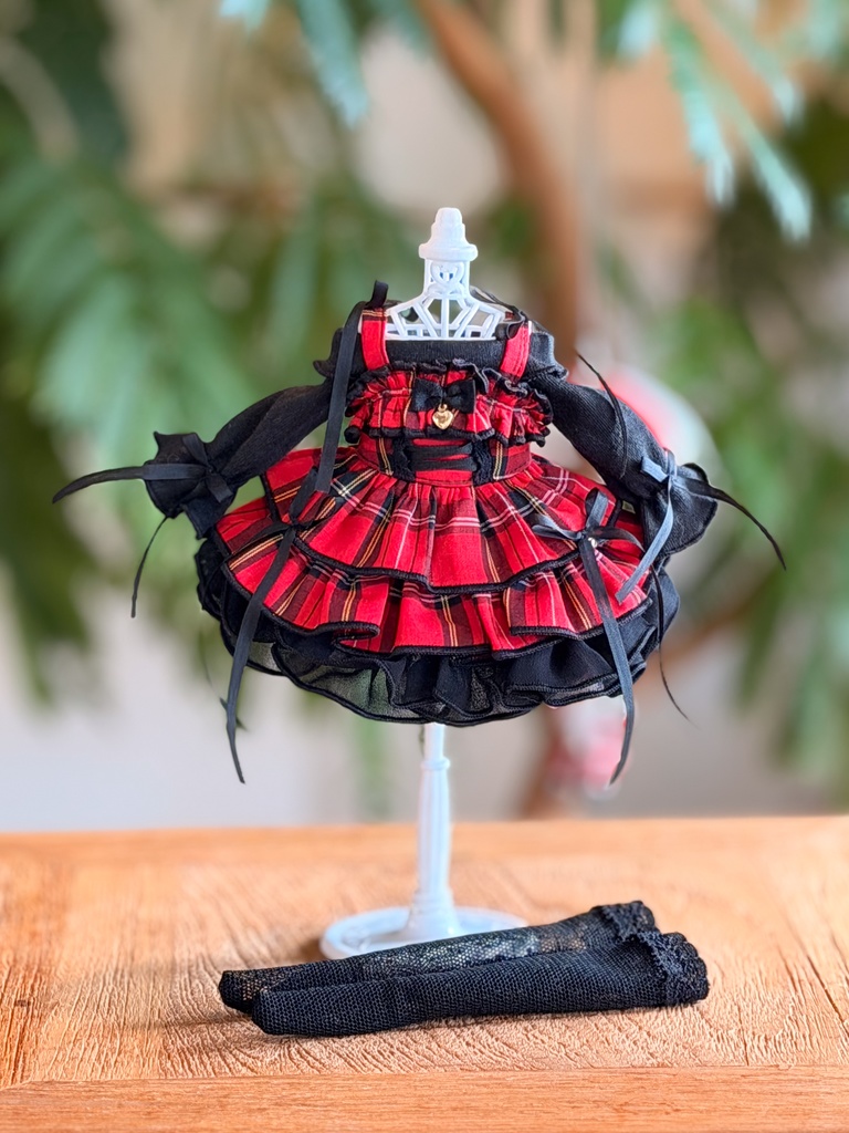 1/6 TinyFox【オフショルワンピ・ロックルージュ】【Off-shoulder dress(Red)】