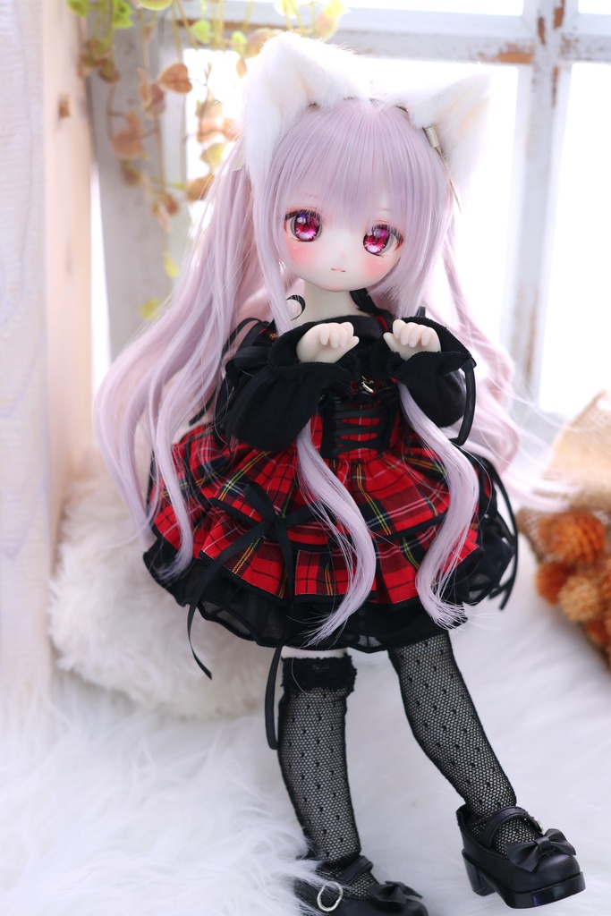 1/6 TinyFox【オフショルワンピ・ロックルージュ】【Off-shoulder dress(Red)】