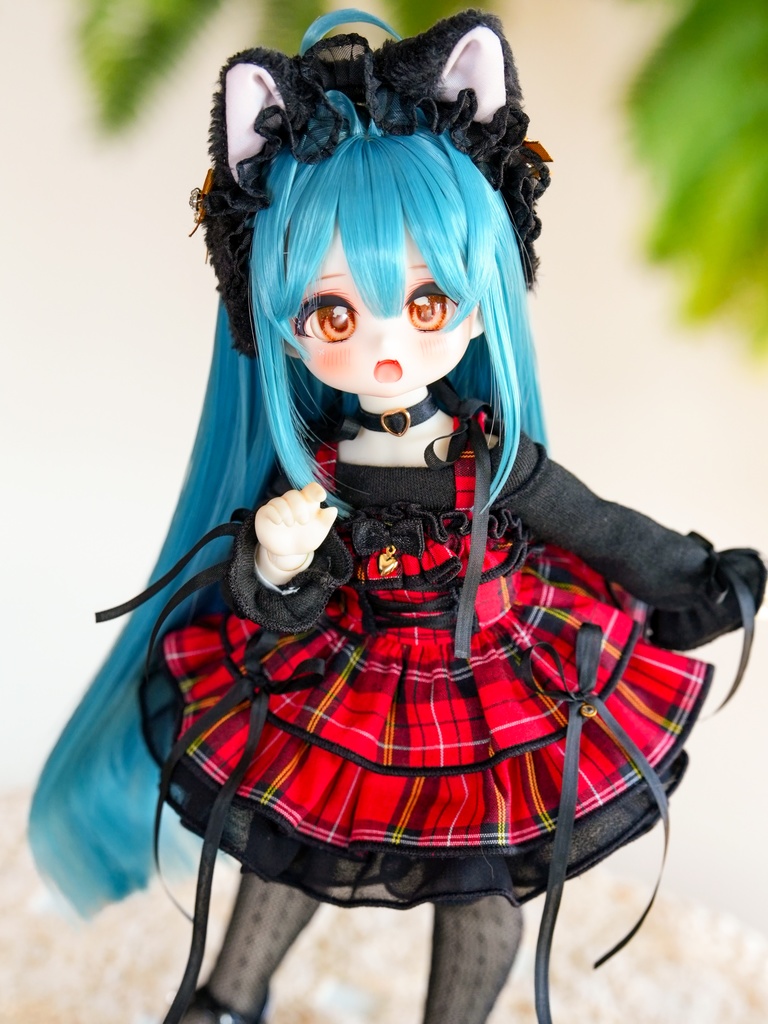 1/6 TinyFox【オフショルワンピ・ロックルージュ】【Off-shoulder dress(Red)】