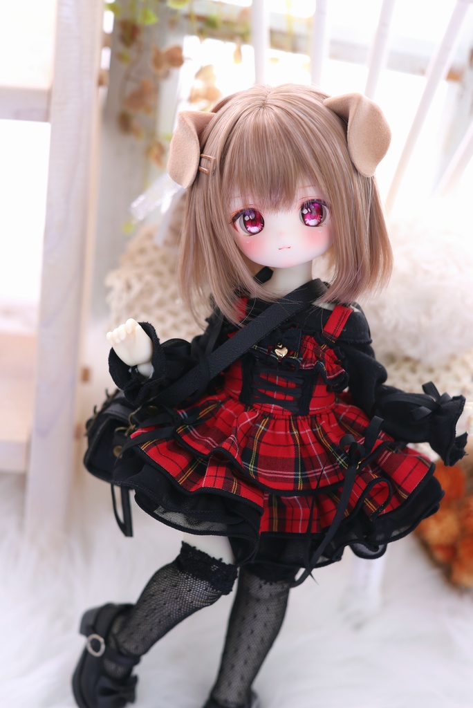 1/6 TinyFox【オフショルワンピ・ロックルージュ】【Off-shoulder dress(Red)】