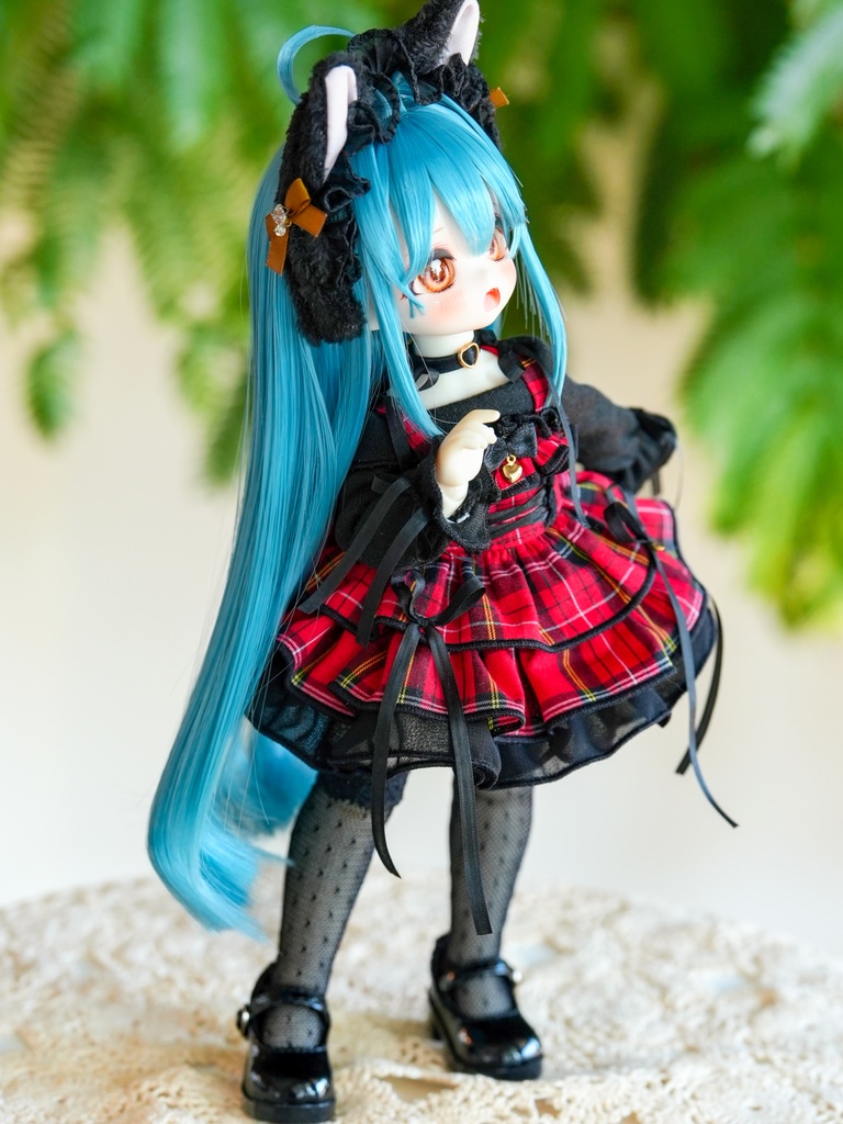 1/6 TinyFox【オフショルワンピ・ロックルージュ】【Off-shoulder dress(Red)】