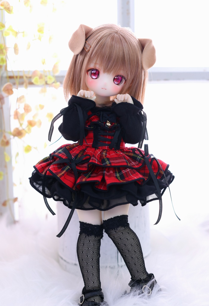 1/6 TinyFox【オフショルワンピ・ロックルージュ】【Off-shoulder dress(Red)】