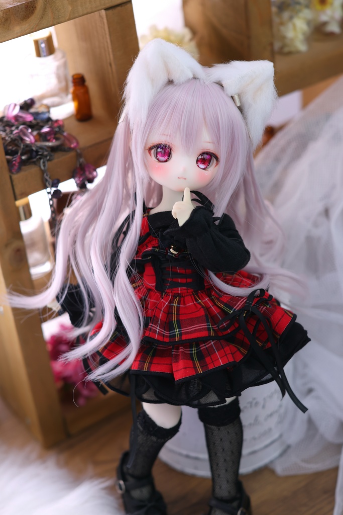 1/6 TinyFox【オフショルワンピ・ロックルージュ】【Off-shoulder dress(Red)】