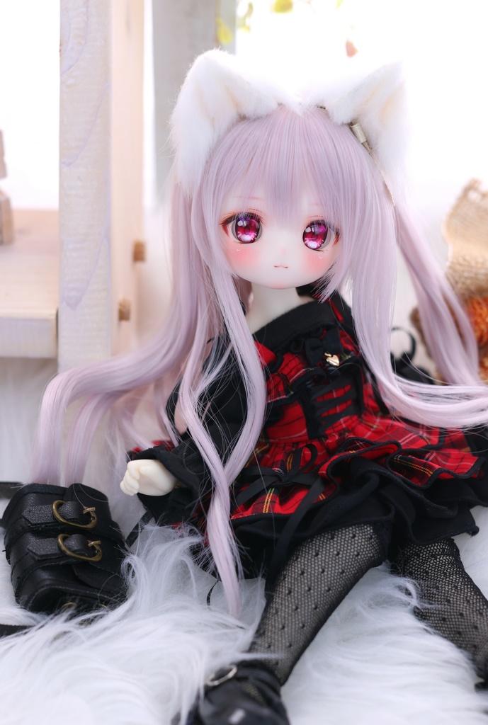 1/6 TinyFox【オフショルワンピ・ロックルージュ】【Off-shoulder dress(Red)】