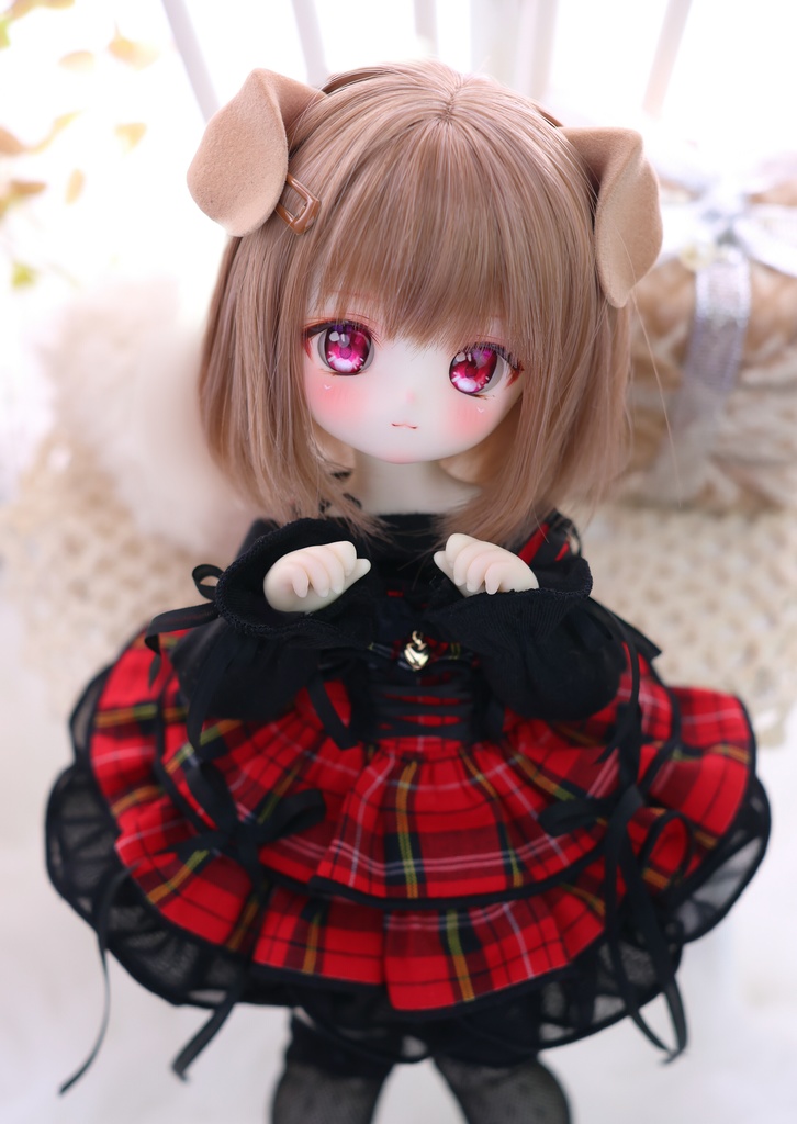 1/6 TinyFox【オフショルワンピ・ロックルージュ】【Off-shoulder dress(Red)】