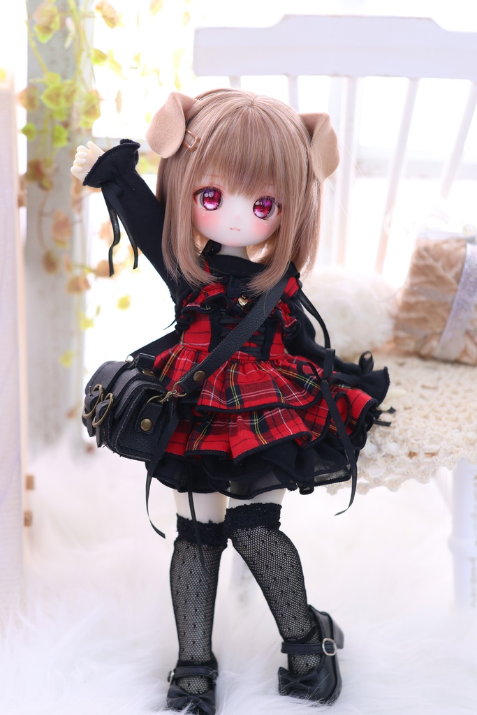 1/6 TinyFox【オフショルワンピ・ロックルージュ】【Off-shoulder dress(Red)】