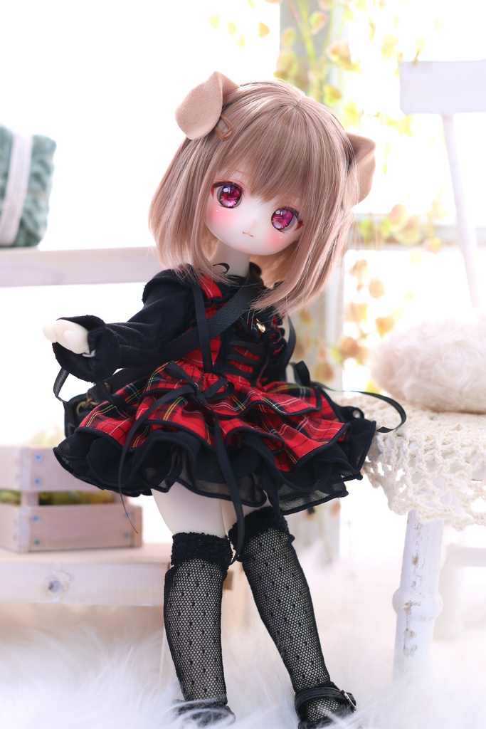 1/6 TinyFox【オフショルワンピ・ロックルージュ】【Off-shoulder dress(Red)】