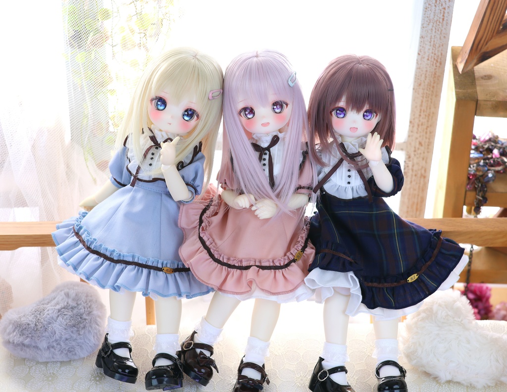 『受注 Pre-order』1/6TinyFox / BABY KUMAKO【 プチ・プリンセスドレス(チェック柄)】【Little Lady Dress (checkered)】