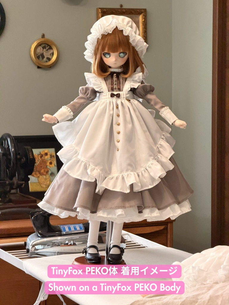 『受注 Pre-order』MDD・DDP・SDM・1/4TinyFox PEKO【ロイヤル・ヴィクトリアンメイド(グレージュ)】【Victorian Maid Dress (Greige)】
