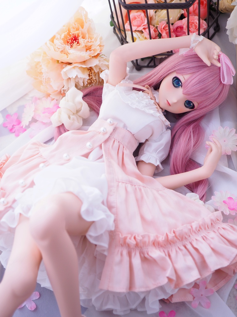【なないろパニエ ロング(白)】【Nanairo Panier Long (White)】|MDD・DD・DDS・DDP・TinyFox PEKO・SD