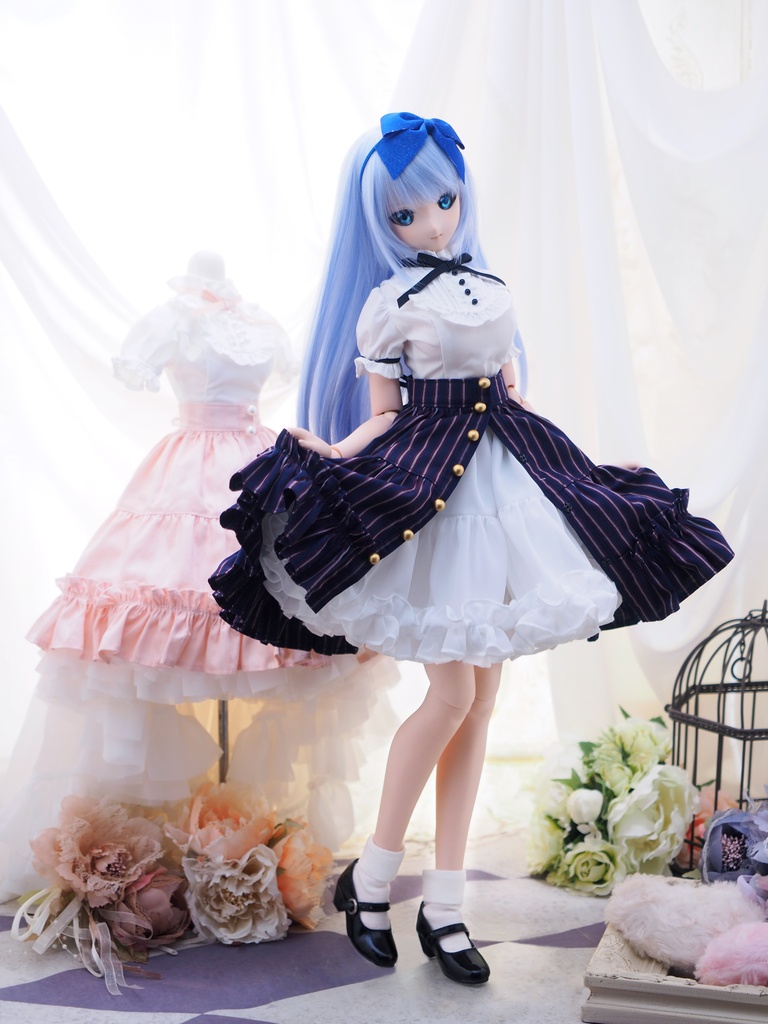 【なないろパニエ ロング(白)】【Nanairo Panier Long (White)】|MDD・DD・DDS・DDP・TinyFox PEKO・SD