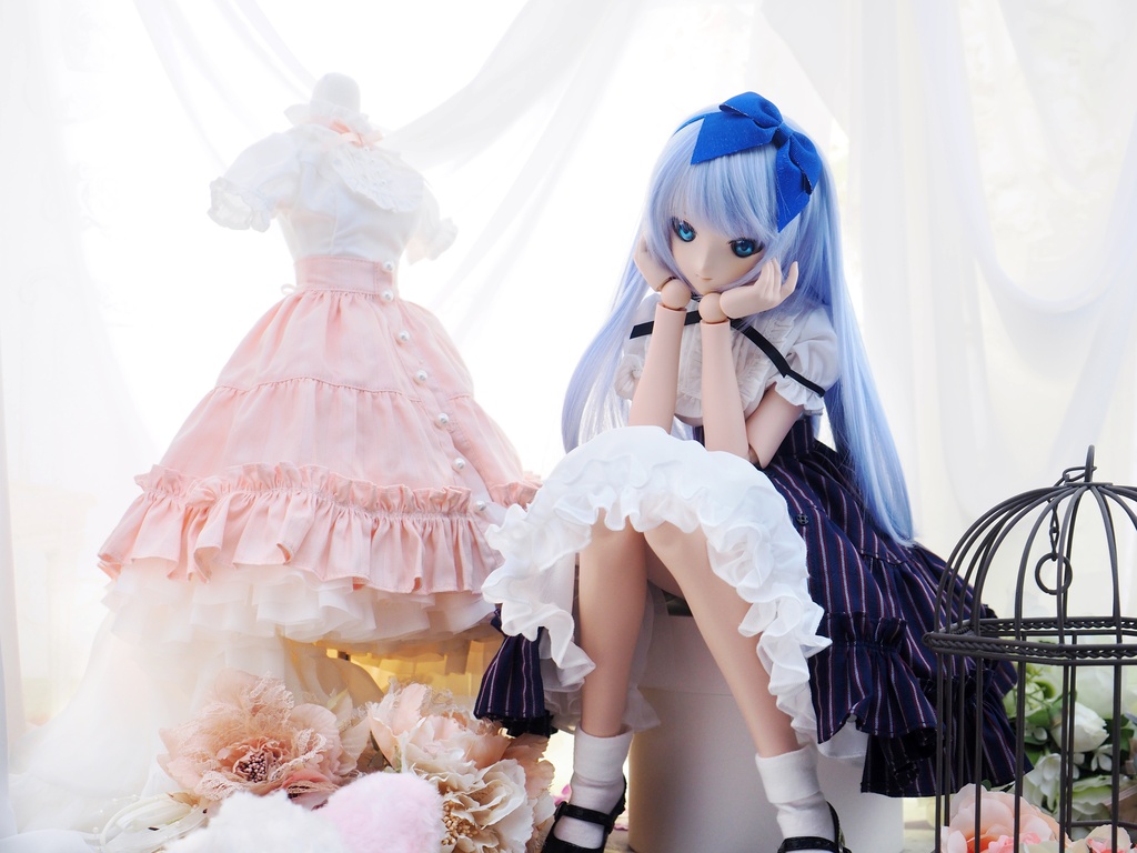 【なないろパニエ ロング(白)】【Nanairo Panier Long (White)】|MDD・DD・DDS・DDP・TinyFox PEKO・SD