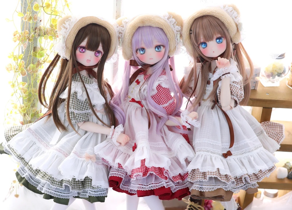 MDD / 1/4 TinyFox PEKO / KUMAKO【ハニベア・ピクニックセット(レッド)】【Honey Bear Picnic Set (Red)】