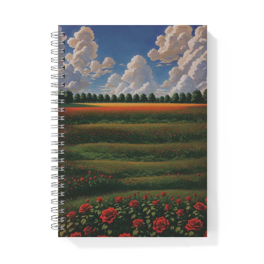 Notebook Roses field