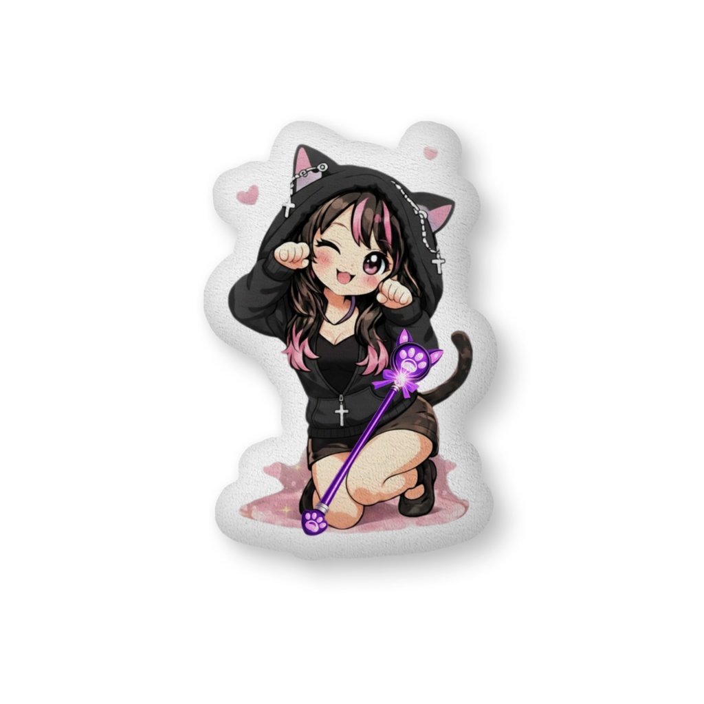 にこにこ癒しクッション黒