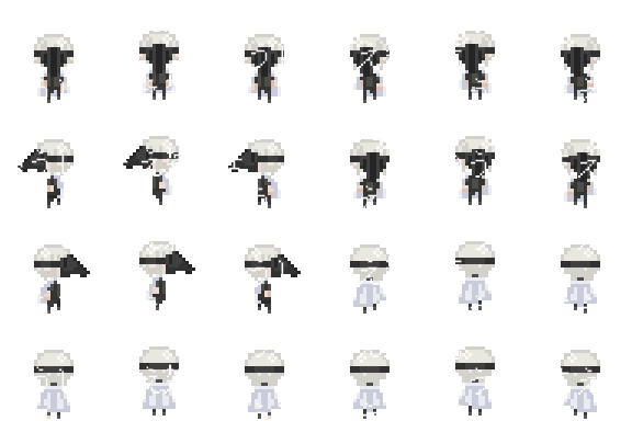 【8方向キャラチップ】病院パーツセット+キャラチップ【ゲーム素材】