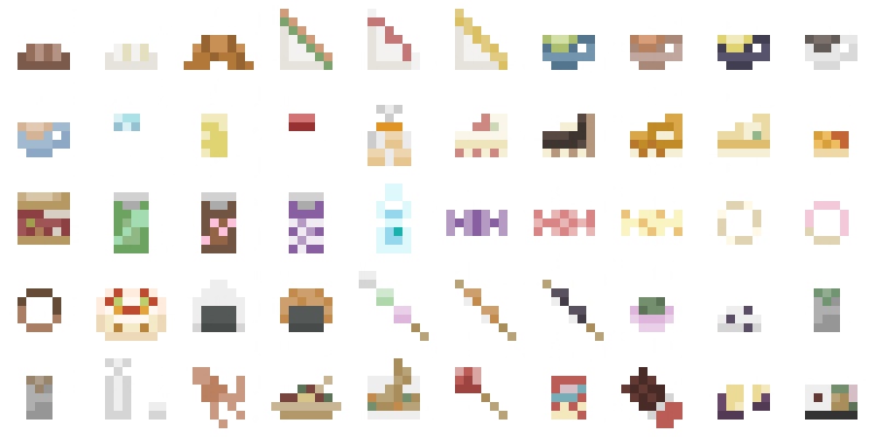 【ドット絵アイコン】お菓子・飲み物編素材【マップチップ】