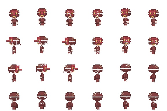 【8方向キャラチップ】和風パーツセット+キャラチップ【ゲーム素材】