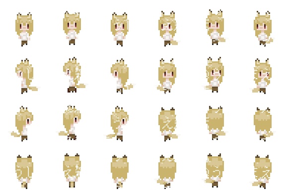 【無料】ケモ耳パーツセット【歩行グラフィックパーツ素材】