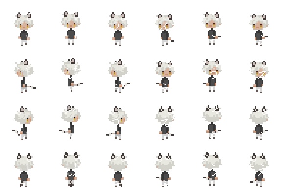 【無料】ケモ耳パーツセット【歩行グラフィックパーツ素材】