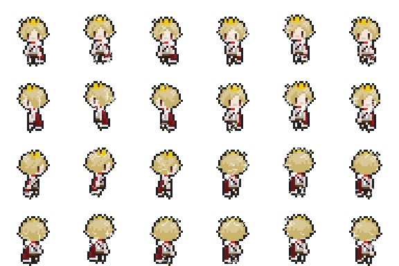 【8方向キャラチップ】RPGパーツセット+キャラチップ【ゲーム素材】