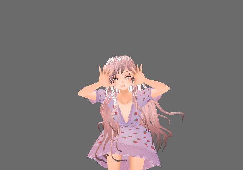 Vroid Long Wavy Hair Preset 長いウェーブのかかった髪のプリセット Neonna Booth