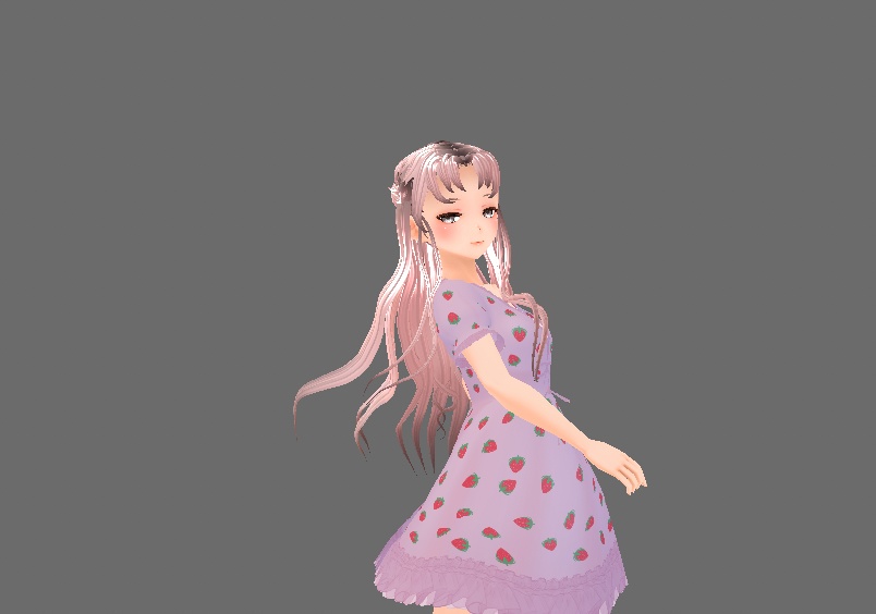 (Vroid) Long Wavy Braided Hair 長いウェーブのかかった編んだ髪