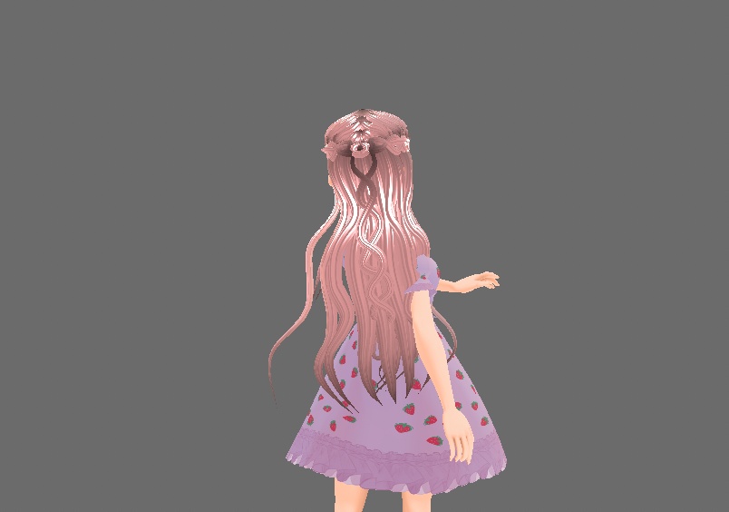 (Vroid) Long Wavy Braided Hair 長いウェーブのかかった編んだ髪