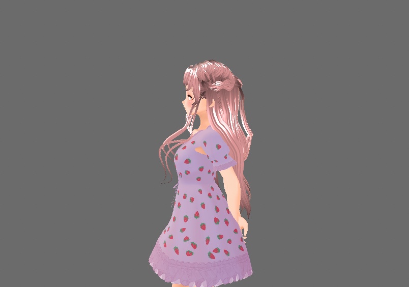 (Vroid) Long Wavy Braided Hair 長いウェーブのかかった編んだ髪