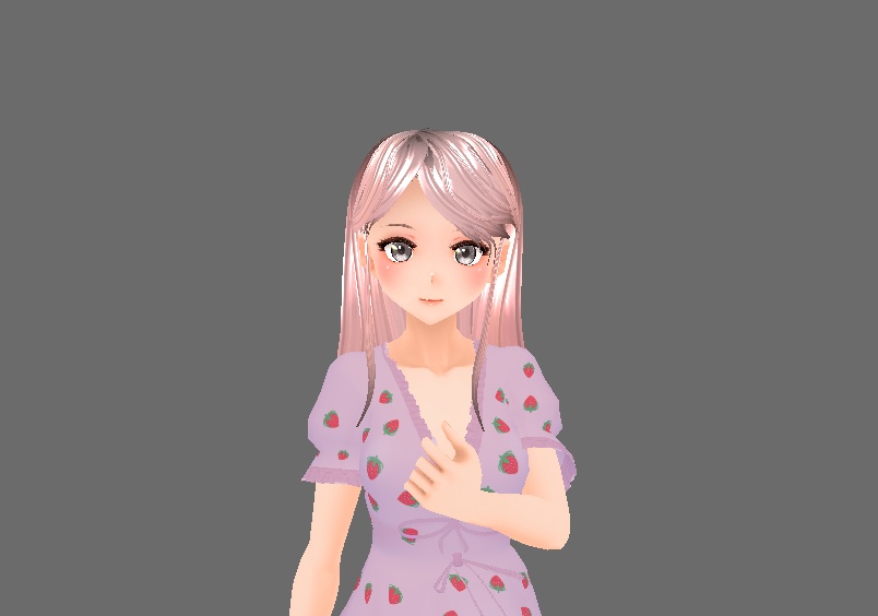 (Vroid) Neat Long Straight Hair きちんとしたロングストレートヘア