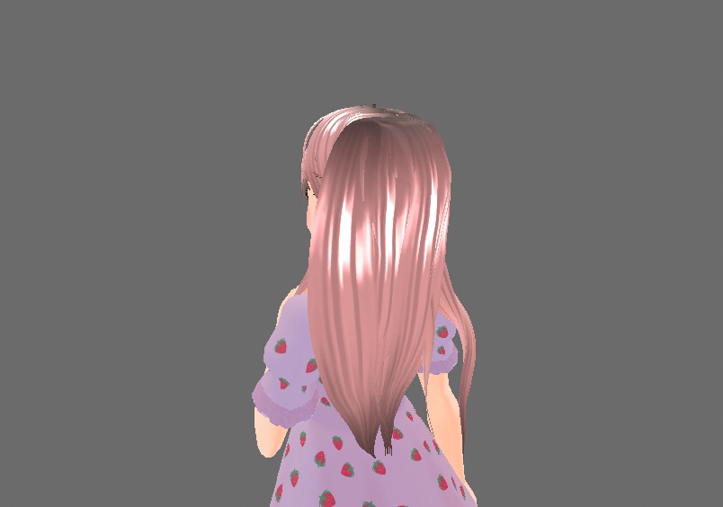 (Vroid) Neat Long Straight Hair きちんとしたロングストレートヘア