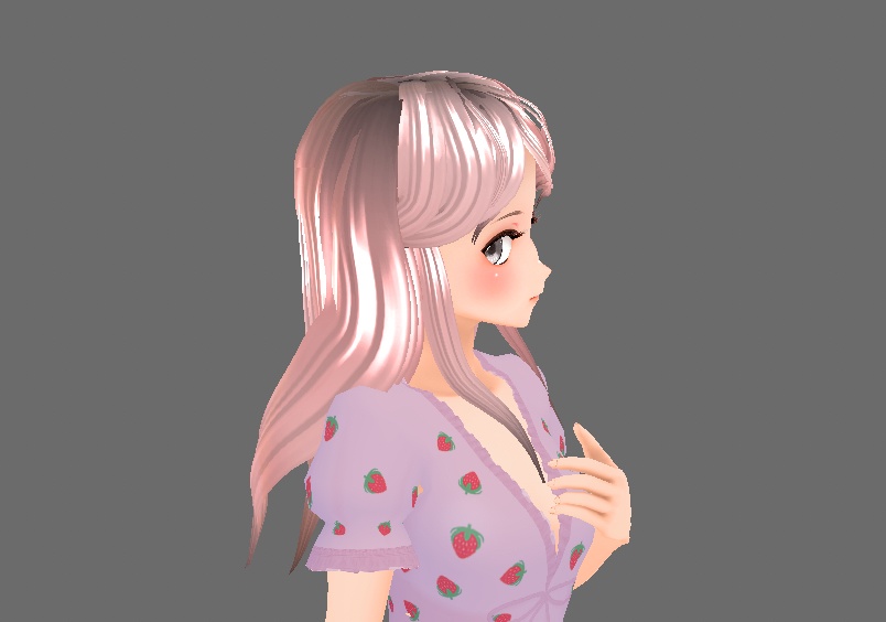 (Vroid) Neat Long Straight Hair きちんとしたロングストレートヘア