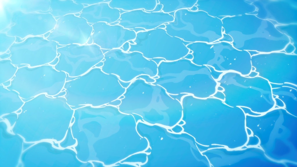 波　プール　水面　ループ動画