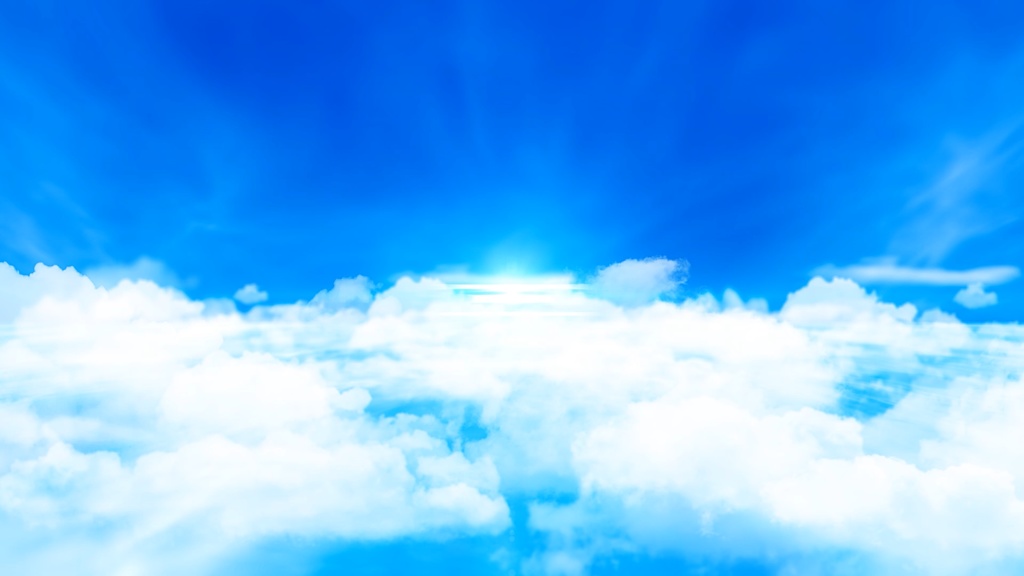 空　春の空　雲の上　アニメーション　ループ動画