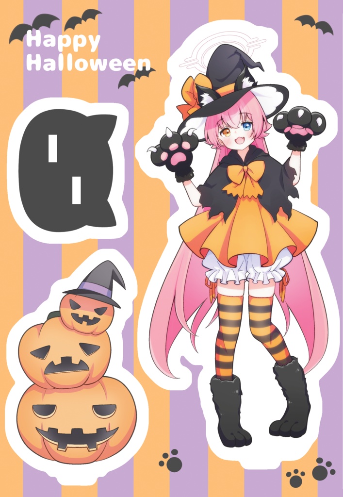 ハロウィーン　猫魔女ホシノ　アクリルスタンド