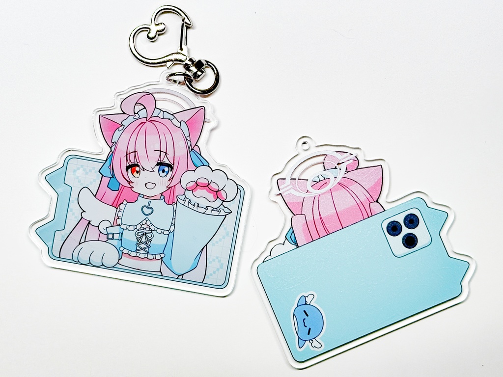 ほしにゃんスマホ風アクリルキーホルダー